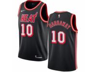 Men Nike Miami Heat #10 Tim Hardaway Swingman Black Black Fashion Hardwood Classics NBA Jersey