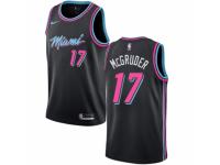 Men Nike Miami Heat #17 Rodney McGruder Black NBA Jersey - City Edition