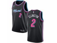 Men Nike Miami Heat #2 Wayne Ellington Black NBA Jersey - City Edition