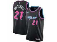 Men Nike Miami Heat #21 Hassan Whiteside Black NBA Jersey - City Edition