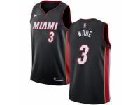 Men Nike Miami Heat #3 Dwyane Wade  Black Road NBA Jersey - Icon Edition