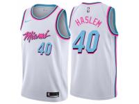 Men Nike Miami Heat #40 Udonis Haslem  White NBA Jersey - City Edition