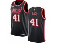 Men Nike Miami Heat #41 Glen Rice Swingman Black Black Fashion Hardwood Classics NBA Jersey
