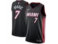 Men Nike Miami Heat #7 Goran Dragic  Black Road NBA Jersey - Icon Edition