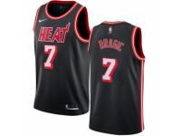 Men Nike Miami Heat #7 Goran Dragic Swingman Black Black Fashion Hardwood Classics NBA Jersey
