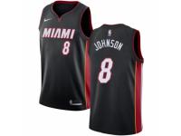 Men Nike Miami Heat #8 Tyler Johnson  Black Road NBA Jersey - Icon Edition