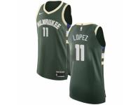 Men Nike Milwaukee Bucks #11 Brook Lopez Green NBA Jersey - Icon Edition