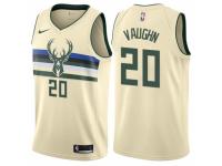 Men Nike Milwaukee Bucks #20 Rashad Vaughn  Cream NBA Jersey - City Edition
