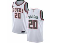 Men Nike Milwaukee Bucks #20 Rashad Vaughn Swingman White Fashion Hardwood Classics NBA Jersey