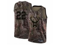 Men Nike Milwaukee Bucks #22 Khris Middleton Swingman Camo Realtree Collection NBA Jersey