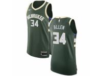 Men Nike Milwaukee Bucks #34 Ray Allen Green Road NBA Jersey - Icon Edition