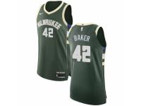 Men Nike Milwaukee Bucks #42 Vin Baker Green Road NBA Jersey - Icon Edition