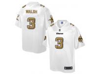 Men Nike Minnesota Vikings #3 Blair Walsh White-Gold Game Jersey