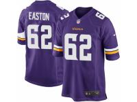 Men Nike Minnesota Vikings #62 Nick Easton Game Purple Team Color NFL Jersey