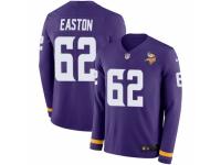 Men Nike Minnesota Vikings #62 Nick Easton Limited Purple Therma Long Sleeve NFL Jersey