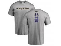 Men Nike Morgan Cox Ash Backer - NFL Baltimore Ravens #46 T-Shirt