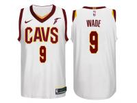 Men Nike NBA Cleveland Cavaliers #9 Dwyane Wade Jersey 2017-18 New Season Wine White Jersey