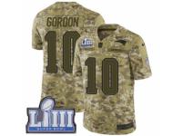 Men Nike New England Patriots #10 Josh Gordon Limited Camo 2018 Salute to Service Super Bowl LIII Bound NFL Jersey