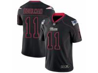 Men Nike New England Patriots #11 Julian Edelman Limited Lights Out Black Rush NFL Jersey