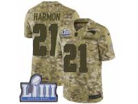 Men Nike New England Patriots #21 Duron Harmon Limited Camo 2018 Salute to Service Super Bowl LIII Bound NFL Jersey