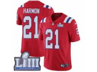 Men Nike New England Patriots #21 Duron Harmon Red Alternate Vapor Untouchable Limited Player Super Bowl LIII Bound NFL Jersey