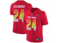 Men Nike New England Patriots #24 Stephon Gilmore Limited Red AFC 2019 Pro Bowl NFL Jersey