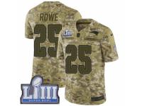 Men Nike New England Patriots #25 Eric Rowe Limited Camo 2018 Salute to Service Super Bowl LIII Bound NFL Jersey