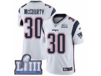 Men Nike New England Patriots #30 Jason McCourty White Vapor Untouchable Limited Player Super Bowl LIII Bound NFL Jersey