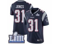 Men Nike New England Patriots #31 Jonathan Jones Navy Blue Team Color Vapor Untouchable Limited Player Super Bowl LIII Bound NFL Jersey