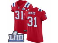 Men Nike New England Patriots #31 Jonathan Jones Red Alternate Vapor Untouchable Elite Player Super Bowl LIII Bound NFL Jersey