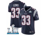 Men Nike New England Patriots #33 Dion Lewis Navy Blue Team Color Vapor Untouchable Limited Player Super Bowl LII NFL Jersey