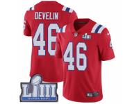 Men Nike New England Patriots #46 James Develin Red Alternate Vapor Untouchable Limited Player Super Bowl LIII Bound NFL Jersey