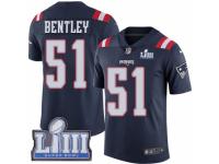 Men Nike New England Patriots #51 JaWhaun Bentley Limited Navy Blue Rush Vapor Untouchable Super Bowl LIII Bound NFL Jersey