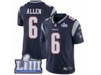 Men Nike New England Patriots #6 Ryan Allen Navy Blue Team Color Vapor Untouchable Limited Player Super Bowl LIII Bound NFL Jersey