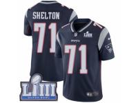 Men Nike New England Patriots #71 Danny Shelton Navy Blue Team Color Vapor Untouchable Limited Player Super Bowl LIII Bound NFL Jersey