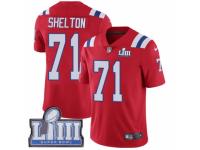 Men Nike New England Patriots #71 Danny Shelton Red Alternate Vapor Untouchable Limited Player Super Bowl LIII Bound NFL Jersey