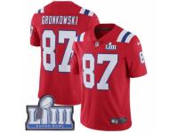 Men Nike New England Patriots #87 Rob Gronkowski Red Alternate Vapor Untouchable Limited Player Super Bowl LIII Bound NFL Jersey