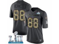 Men Nike New England Patriots #88 Martellus Bennett Limited Black 2016 Salute to Service Super Bowl LII NFL Jersey