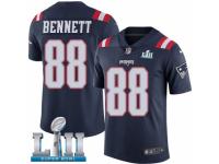 Men Nike New England Patriots #88 Martellus Bennett Limited Navy Blue Rush Vapor Untouchable Super Bowl LII NFL Jersey