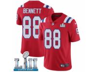 Men Nike New England Patriots #88 Martellus Bennett Red Alternate Vapor Untouchable Limited Player Super Bowl LII NFL Jersey