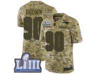 Men Nike New England Patriots #90 Malcom Brown Limited Camo 2018 Salute to Service Super Bowl LIII Bound NFL Jersey