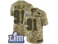 Men Nike New England Patriots #91 Deatrich Wise Jr Limited Camo 2018 Salute to Service Super Bowl LIII Bound NFL Jersey