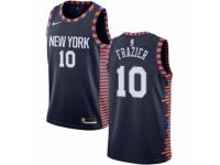 Men Nike New York Knicks #10 Walt Frazier Navy Blue NBA Jersey - 2018/19 City Edition