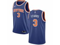 Men Nike New York Knicks #3 John Starks  Royal Blue NBA Jersey - Icon Edition