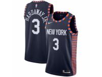 Men Nike New York Knicks #3 Tim Hardaway Jr. Navy Blue NBA Jersey - 2018/19 City Edition