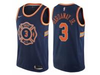 Men Nike New York Knicks #3 Tim Hardaway Jr.  Navy Blue NBA Jersey - City Edition