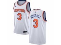 Men Nike New York Knicks #3 Tracy McGrady White NBA Jersey - Association Edition
