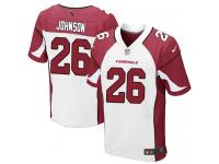 Men Nike NFL Arizona Cardinals #26 Rashad Johnson Authentic Elite Road White Jersey