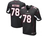 Men Nike NFL Arizona Cardinals #78 Earl Watford Authentic Elite Black Jersey