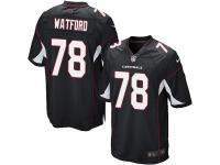 Men Nike NFL Arizona Cardinals #78 Earl Watford Black Game Jersey